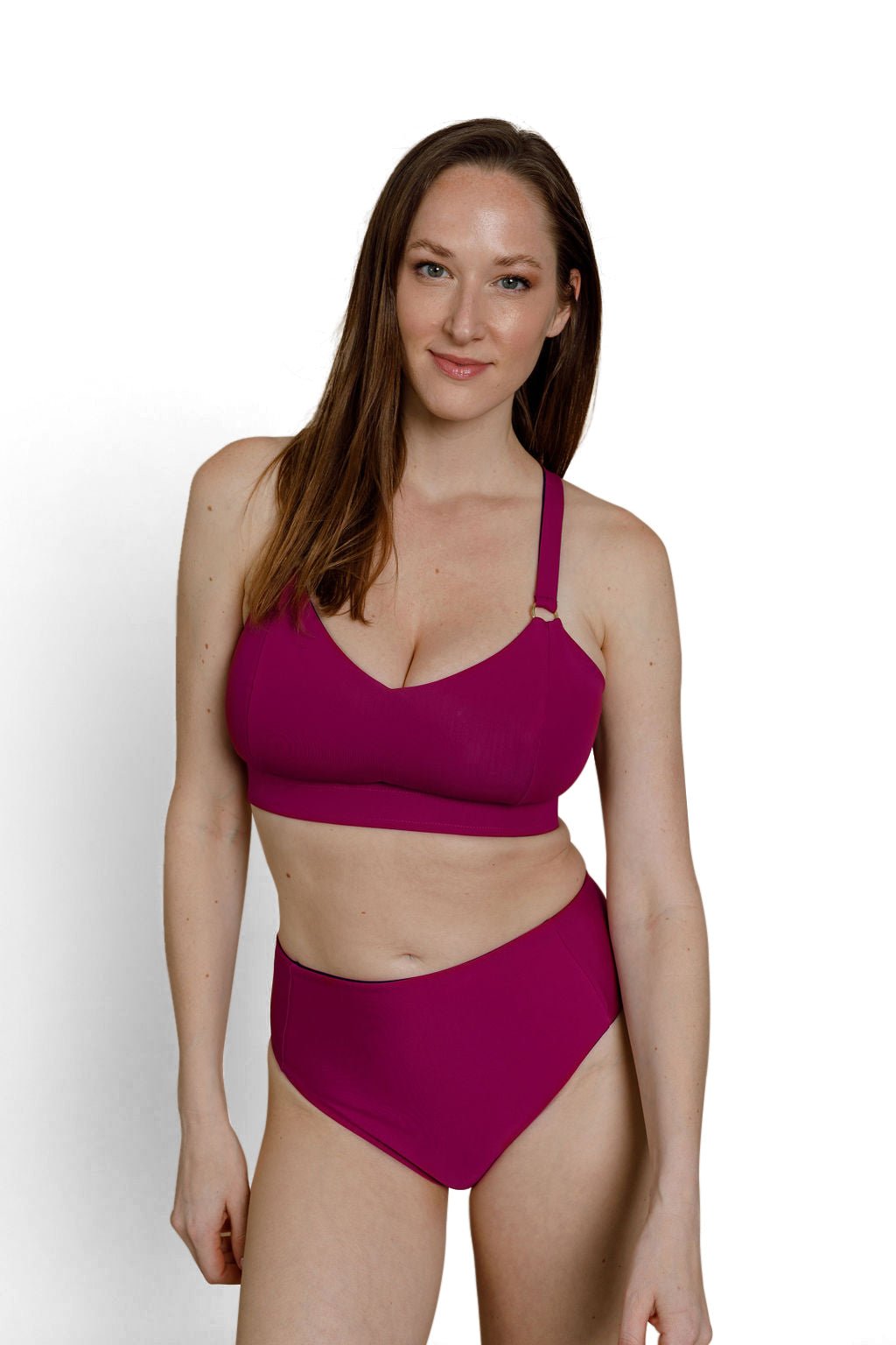 Mita High Waist Reversible Bikini Bottom - Jenna Bricher Swim
